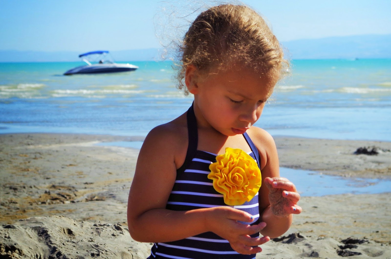 Mya enjoying the beach